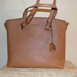 Michael Kors Dark Tan Leather Large Tote